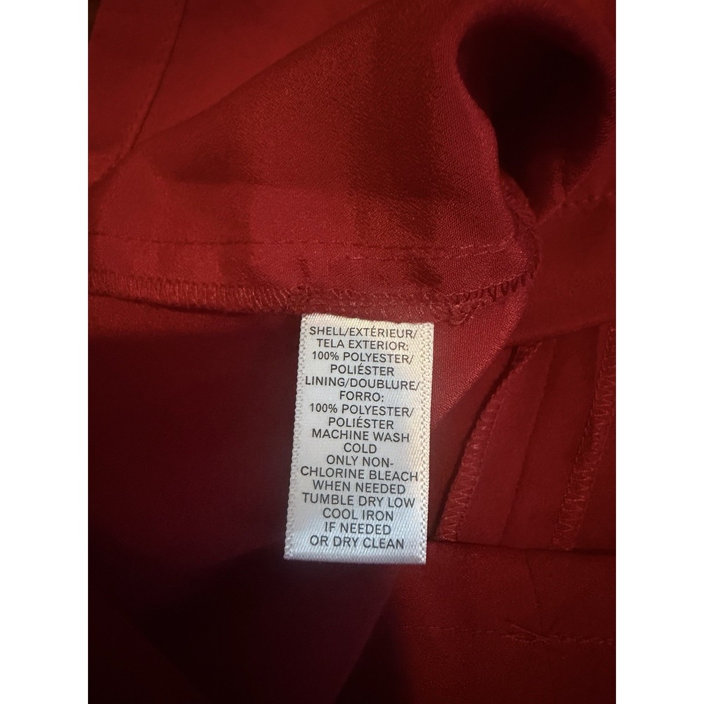 Ann Taylor Loft Red Ruffle Dress Size 4-20s Retro Flapper Pinup Party - Picture 5 of 5